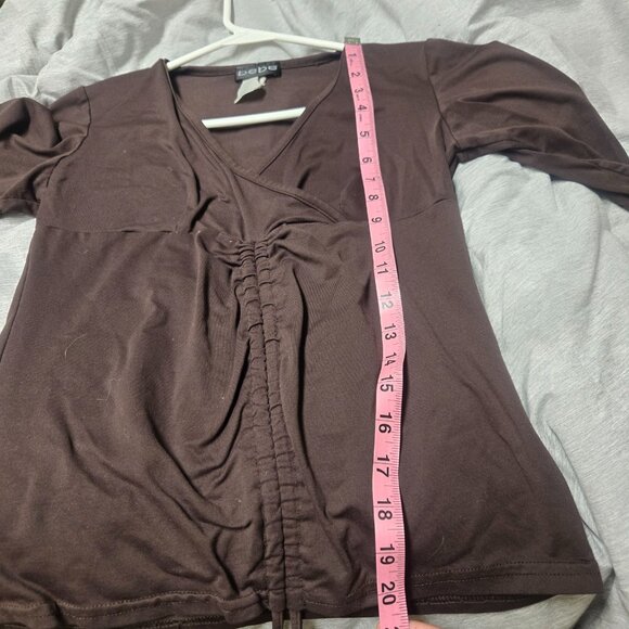 Bebe Y2K Cinch Top 3/4 Sleeves - Picture 7 of 8